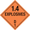Explosive: Class 1.4 - D - Wall Sign Explosive: Class 1.4 - D - Wall Sign