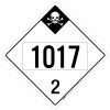 Inhalation Hazard: Class 2 - UN1017 - Placard Sign Inhalation Hazard: Class 2 - UN1017 - Placard Sign