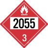 Flammable: Class 3 - UN2055 - Placard Sign