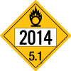 Oxidizer: Class 5.1 - UN2014 - Placard Sign Oxidizer: Class 5.1 - UN2014 - Placard Sign