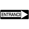 Entrance Sign.  Aluminum sign with arrow pointing right.