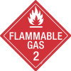 Flammable Gas: Class 2 - Placard Sign Flammable Gas: Class 2 - Placard Sign