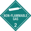 Non-flammable Gas: Class 2 - Placard Sign Non-flammable Gas: Class 2 - Placard Sign