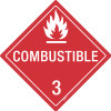Combustible: Class 3 - Placard Sign Combustible: Class 3 - Placard Sign