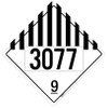 Hazard Class: 9 - UN3077 - Placard Sign Hazard Class: 9 - UN3077 - Placard Sign