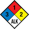 NFPA Diamond 704: 3-1-2 ALK - Wall Sign NFPA Diamond 704: 3-1-2 ALK - Wall Sign