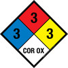 NFPA Diamond 704: 3-3-3 COR OX - Wall Sign