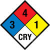 NFPA Diamond 704: 3-4-1 CRY - Wall Sign