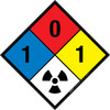 NFPA Diamond 704: 1-0-1 RAD - Wall Sign