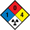 NFPA Diamond 704: 1-0-4 RAD - Wall Sign