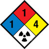 NFPA Diamond 704: 1-1-4 RAD - Wall Sign