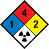 NFPA Diamond 704: 1-4-2 RAD - Wall Sign