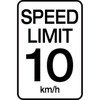 Speed Limit 10 km - Aluminum Sign