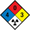 NFPA Diamond 704: 4-0-3 RAD - Wall Sign