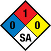 NFPA Diamond 704: 0-1-0 SA - Wall Sign NFPA Diamond 704: 0-1-0 SA - Wall Sign