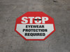 Stop - Eyewear Protection Required - Floor Sign