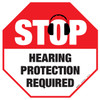 Stop - Hearing Protection Required - Floor Sign Stop - Hearing Protection Required - Floor Sign