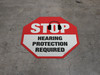 Stop - Hearing Protection Required - Floor Sign Stop - Hearing Protection Required - Floor Sign
