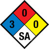 NFPA Diamond 704: 3-0-0 SA - Wall Sign NFPA Diamond 704: 3-0-0 SA - Wall Sign