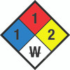 NFPA Diamond 704: 1-1-2 W - Wall Sign NFPA Diamond 704: 1-1-2 W - Wall Sign