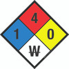 NFPA Diamond 704: 1-4-0 W - Wall Sign NFPA Diamond 704: 1-4-0 W - Wall Sign