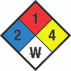NFPA Diamond 704: 2-1-4 W - Wall Sign