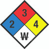 NFPA Diamond 704: 2-3-4 W - Wall Sign NFPA Diamond 704: 2-3-4 W - Wall Sign
