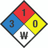 NFPA Diamond 704: 3-1-0 W - Wall Sign