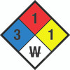 NFPA Diamond 704: 3-1-1 W - Wall Sign