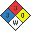 NFPA Diamond 704: 3-3-0 W - Wall Sign NFPA Diamond 704: 3-3-0 W - Wall Sign