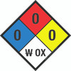 NFPA Diamond 704: 0-0-0 W OX - Wall Sign NFPA Diamond 704: 0-0-0 W OX - Wall Sign