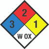 NFPA Diamond 704: 3-2-1 W OX - Wall Sign NFPA Diamond 704: 3-2-1 W OX - Wall Sign