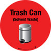 Floor Sign - Trash Can (Solvent Waste)