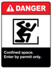 Confined Space enter by permit only Confined Space enter by permit only