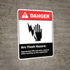 Danger Arc Flash Hazard PPE Required Wall Sign Danger Arc Flash Hazard PPE Required Wall Sign