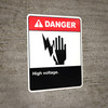 Danger High Voltage Sign Danger High Voltage Sign