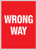 Red Wrong Way Sign Red Wrong Way Sign