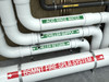 Backwash Waste Pipe Label