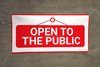 Open To The Public Banner Open To The Public Banner
