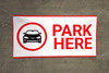 Park Here Banner