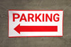 Parking Left Arrow Banner Parking Left Arrow Banner