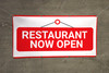 Restaurant Now Open Banner