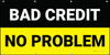 Bad Credit No Problem Yellow/Black Banner