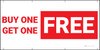 Buy One Get One Free White/Red Banner