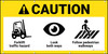 Caution Forklift Traffic Hazard Look Both Ways Follow Walkways ANSI Banner