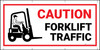 Caution Forklift Traffic Red/Black Banner Caution Forklift Traffic Red/Black Banner