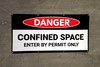 Danger Confined Space Enter By Permit Only Banner Danger Confined Space Enter By Permit Only Banner
