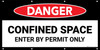 Danger Confined Space Enter By Permit Only Banner Danger Confined Space Enter By Permit Only Banner