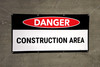 Danger Construction Area No Frame Banner Danger Construction Area No Frame Banner