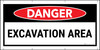 Danger Excavation Area Banner Danger Excavation Area Banner